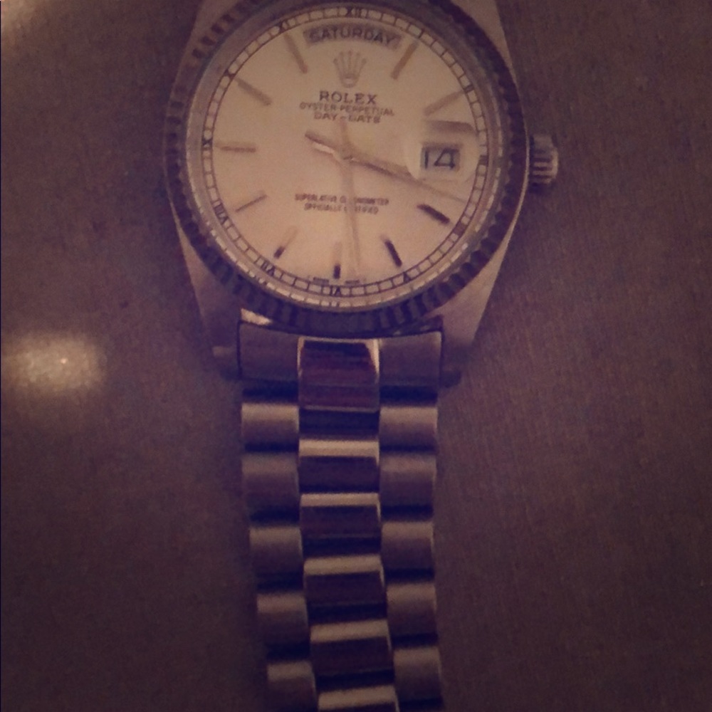 Authentic Rolex Day Date Oyster Preputual 18k WG